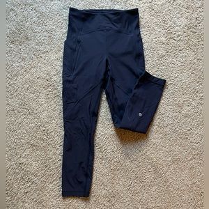 Navy blue Lululemon yoga pants - 4